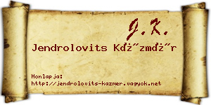 Jendrolovits Kázmér névjegykártya